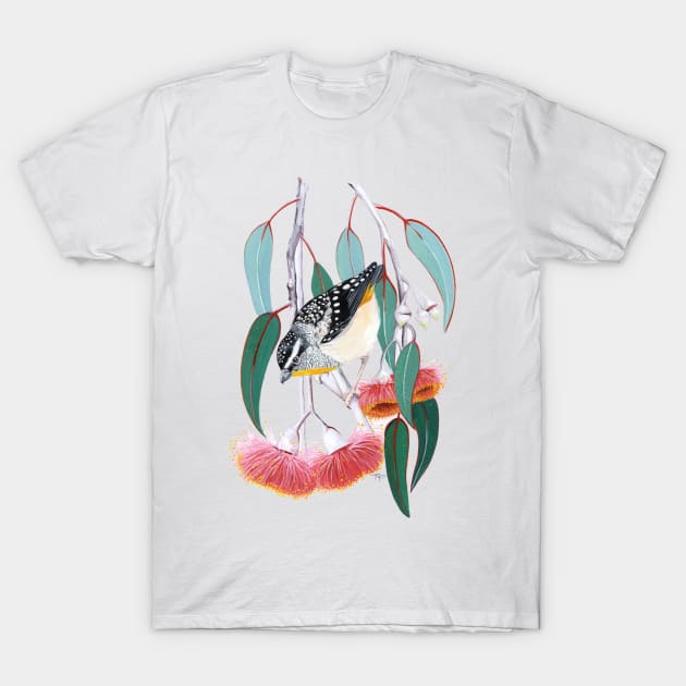 Pardalote and Silver Princess Gum T-Shirt by PollaPosavec